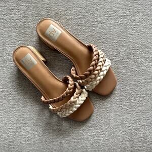 DV by Dolce Vita Tan and Cream Braided Sandals